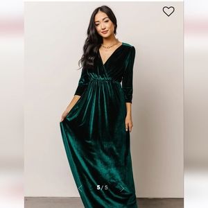 Emerald maxi dress